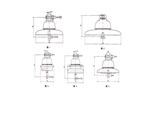 High voltage transmission line type suspension insulator