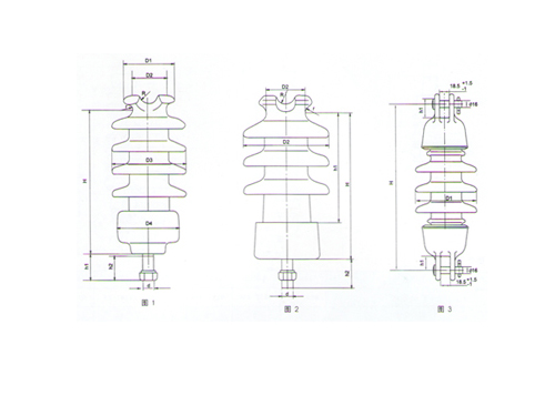 High voltage line post insulator and suspension rod insulator