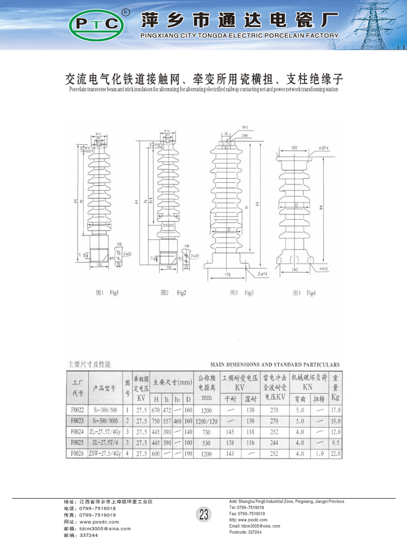 瓷黄担、支柱绝缘子