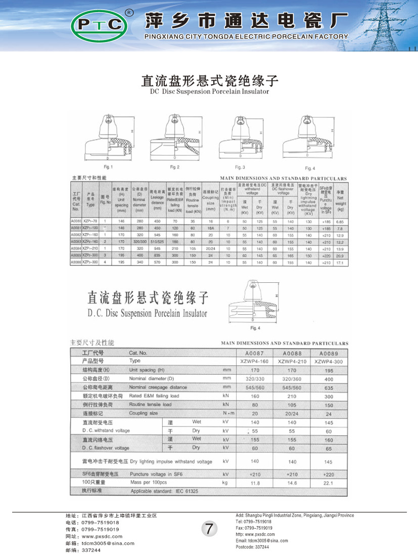 直流盘形悬式瓷绝缘子